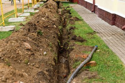 Drainage trench work
